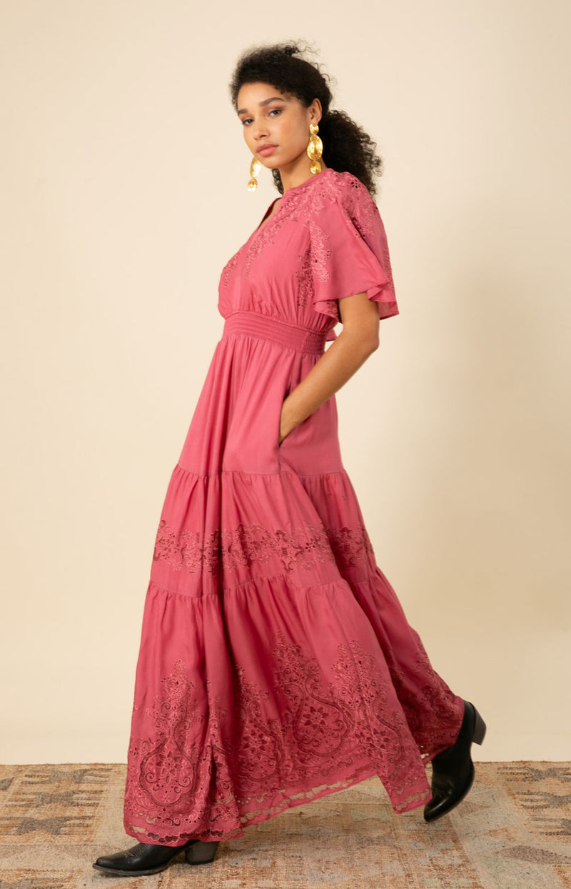 Mariah Embroidered Maxi Dress, color_pink