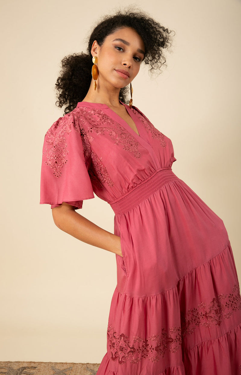 hale bob embroidered dress Mariah Embroidered Maxi Dress