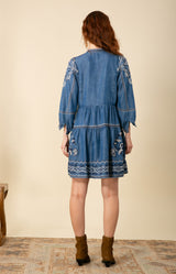 Gabriela Chambray Dress, color_blue