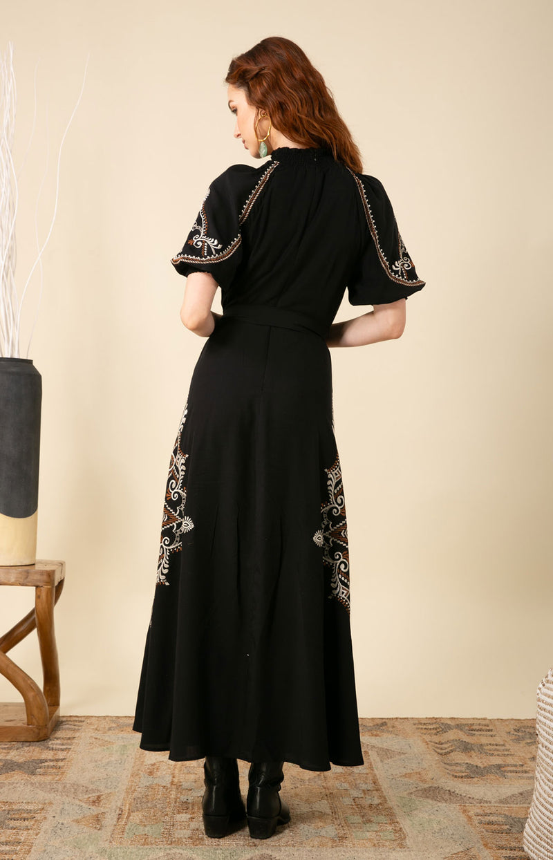 Wynter Embroidered Dress Black / S Wynter Embroidered Dress Black / S