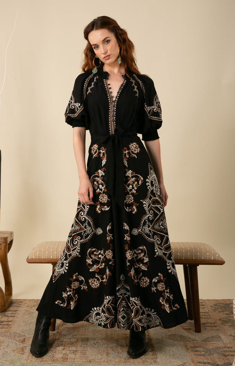 Wynter Embroidered Dress Black / S Wynter Embroidered Dress Black / S