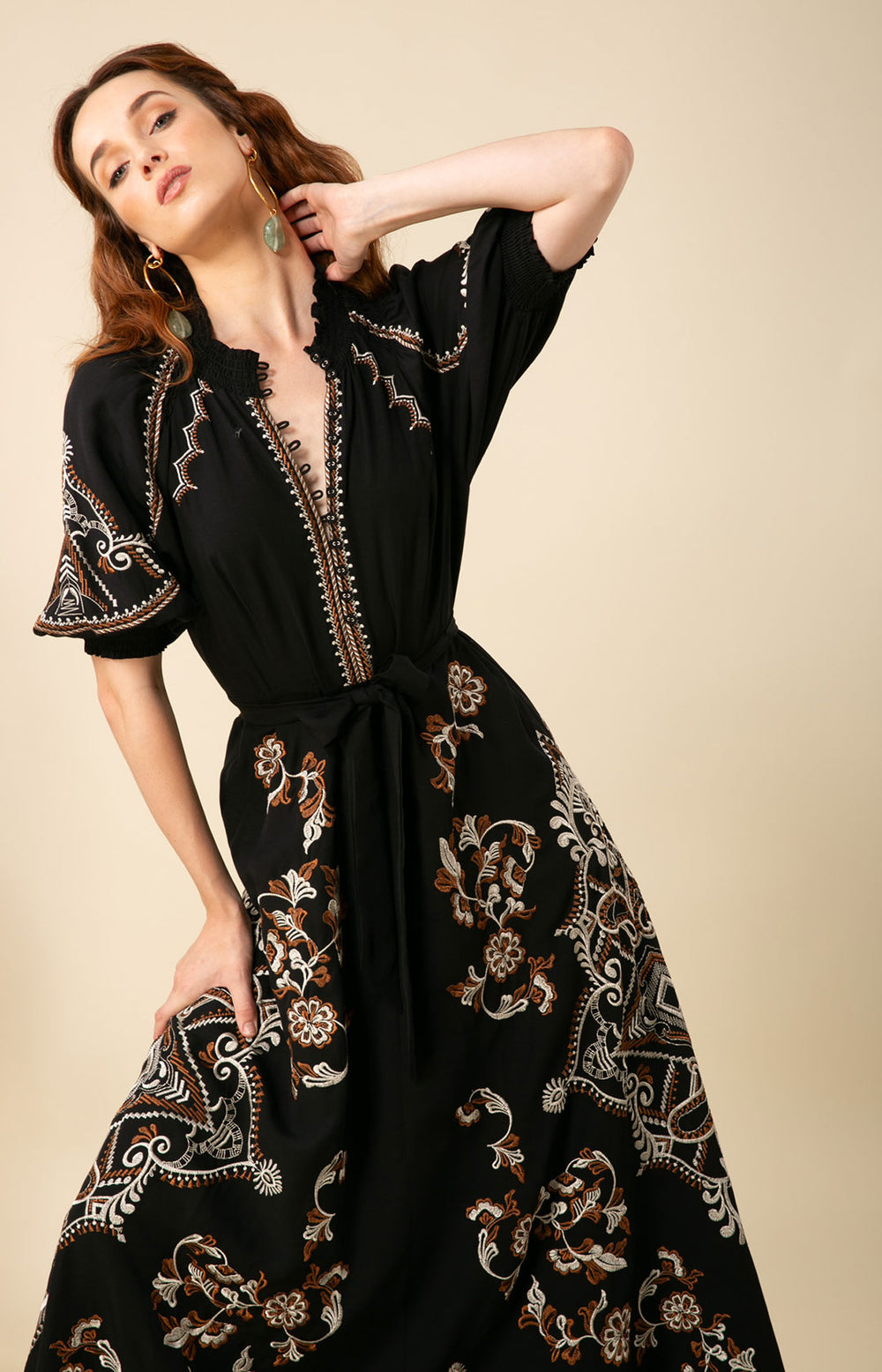 Wynter Embroidered Dress Black / S Wynter Embroidered Dress Black / S