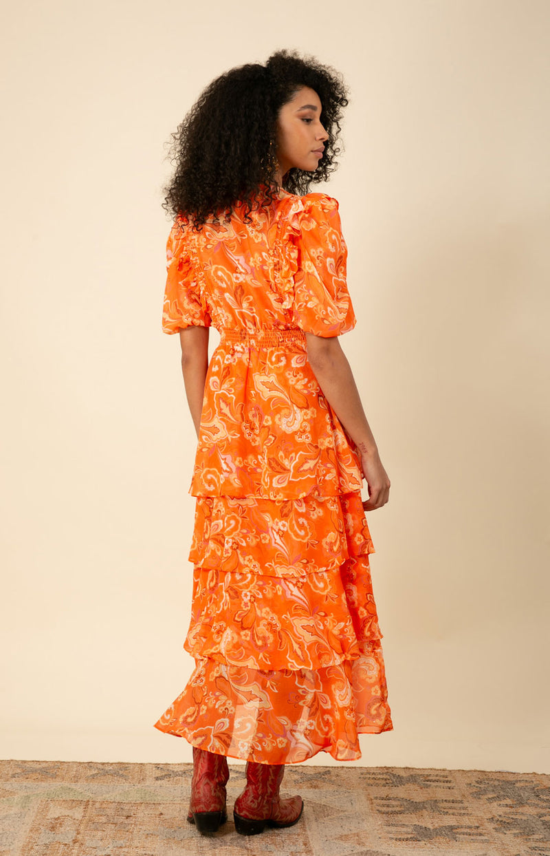 Dream Tiered Chiffon Dress Green / S Dream Tiered Chiffon Dress Green / S