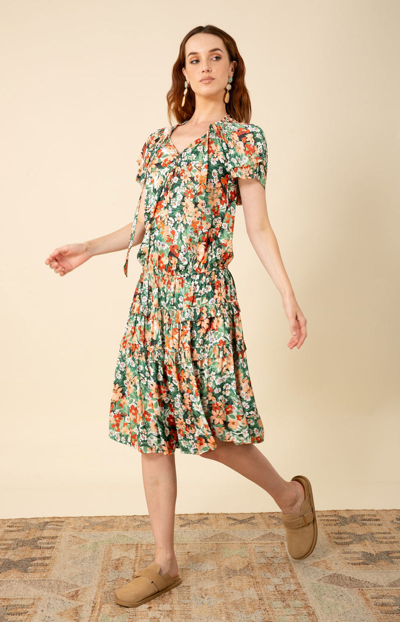 Ariyah Drop Waist Midi Dress Ariyah Drop Waist Midi Dress