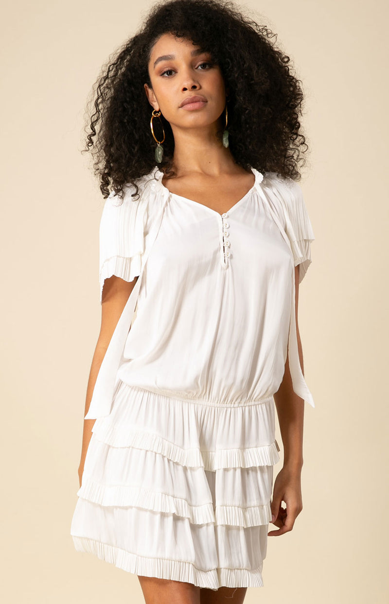 Alexandria Solid Drop Waist Dress Black / S Alexandria Solid Drop Waist Dress Black / S