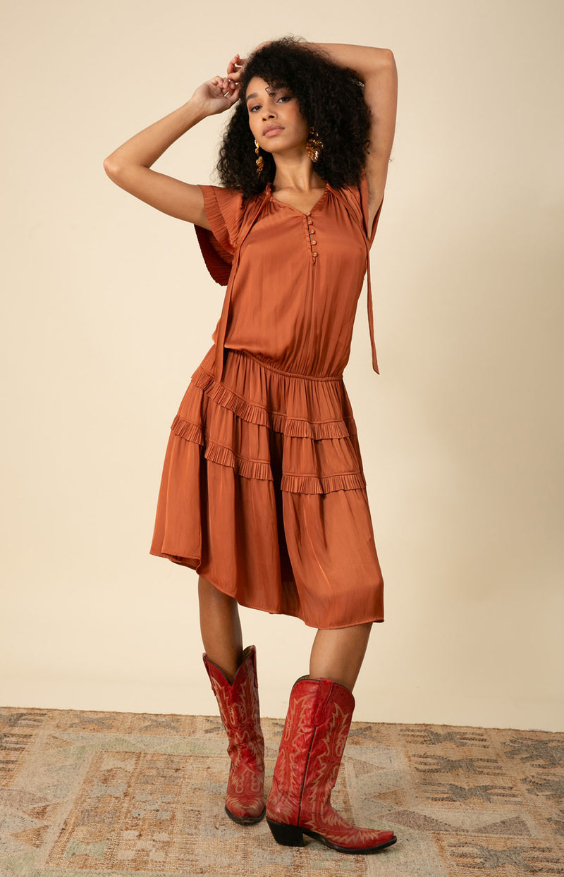 Alexandria Solid Midi Drop Waist Dress Ivory / XS Alexandria Solid Midi Drop Waist Dress Ivory / XS