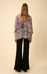 Brinley Oversized Chiffon Top, color_black