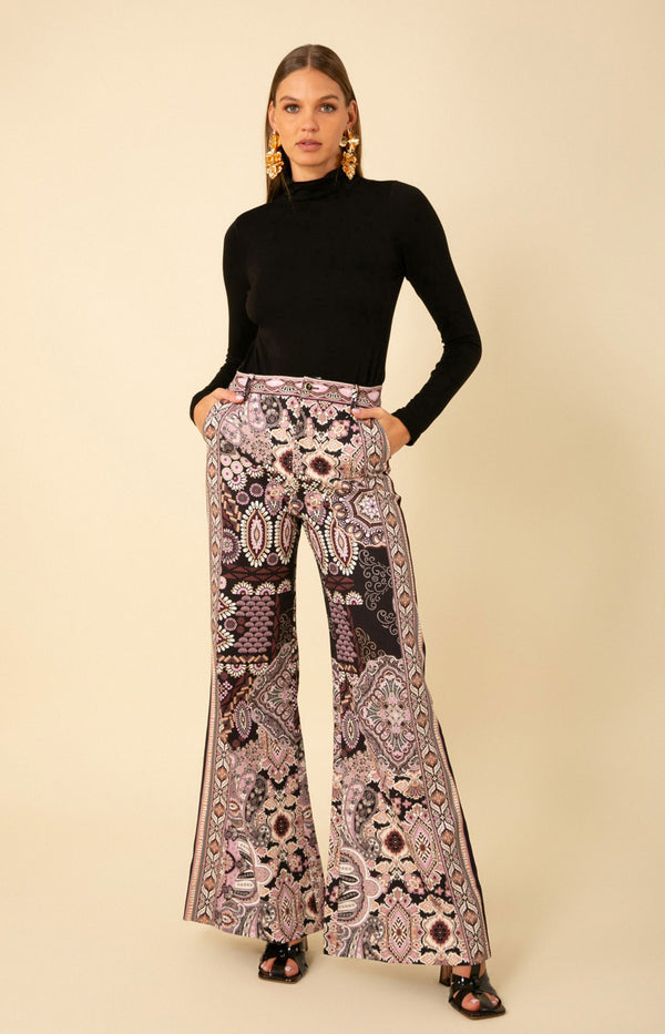 Michelle Flared Pant, color_black