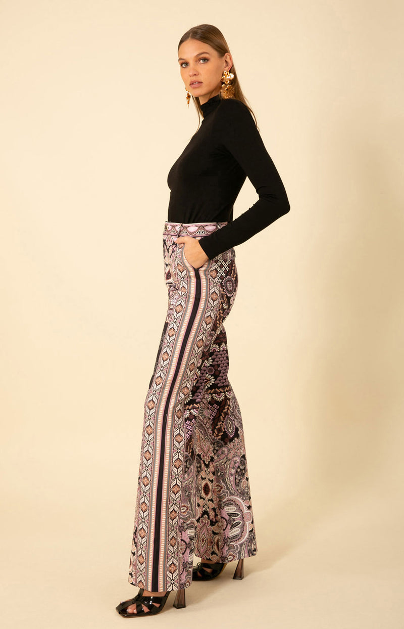 Michelle Flared Pant, color_black