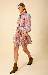 Samara Linen Dress, color_blue