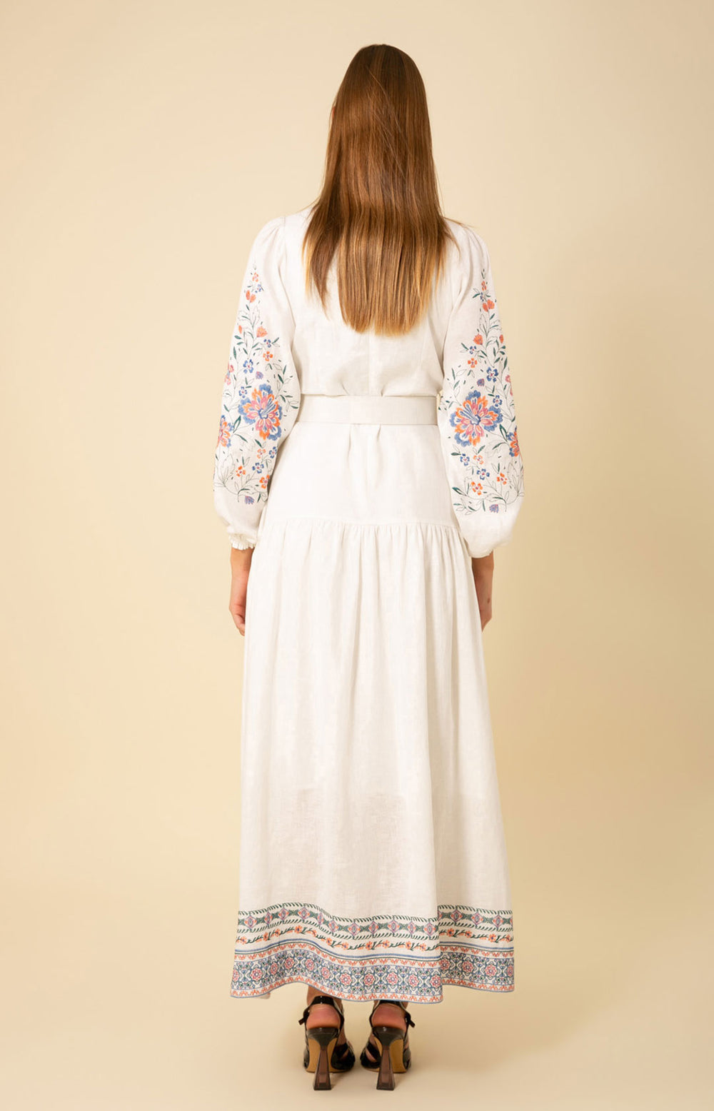 Melissa Embroidered Maxi Dress Ivory / M Melissa Embroidered Maxi Dress Ivory / M