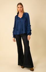 Demi Solid Top, color_blue