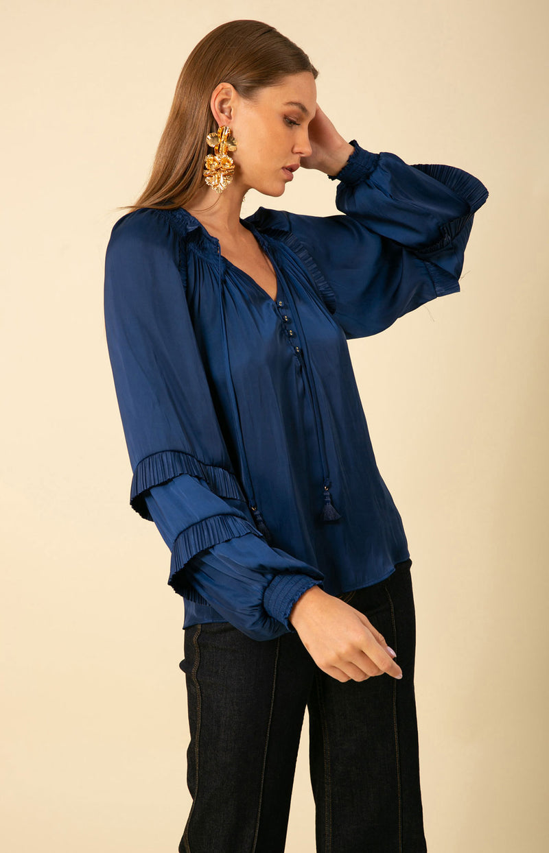 Demi Solid Top, color_blue