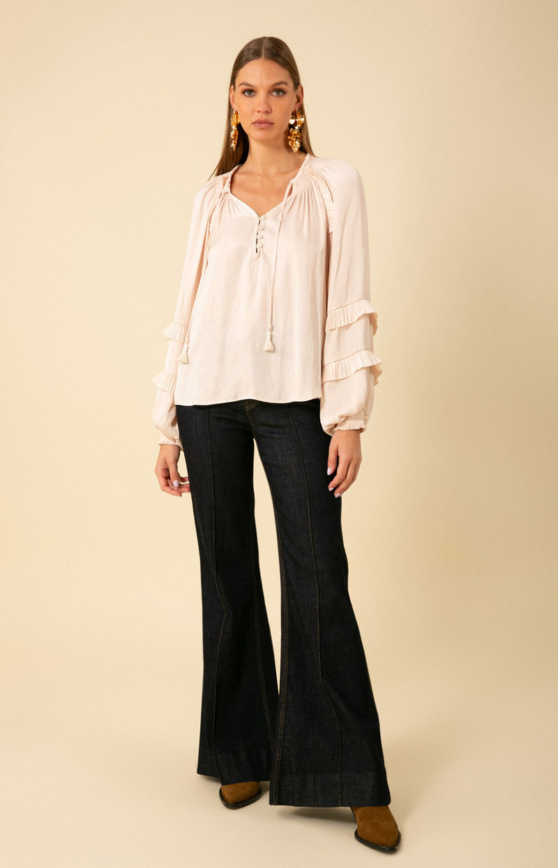 Demi Solid Top, color_ivory