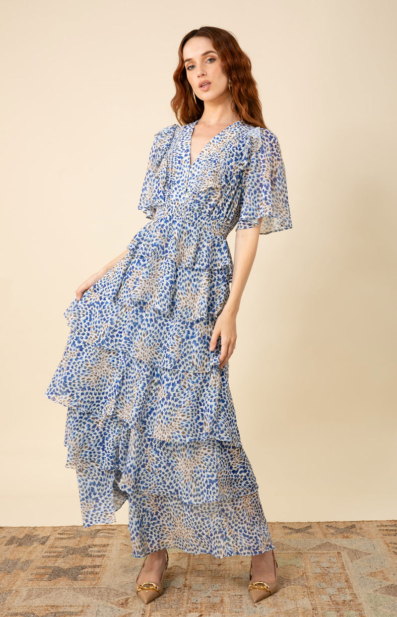 Ainsley Tiered Dress, color_blue