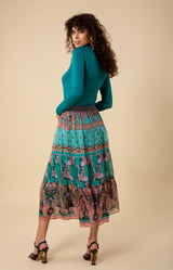 Maliyah Skirt, color_teal