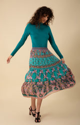 Maliyah Skirt, color_teal