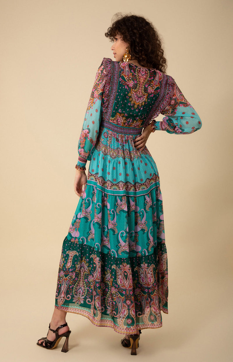 Nyla Maxi Dress, color_teal