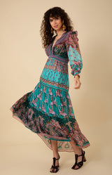 Nyla Maxi Dress, color_teal