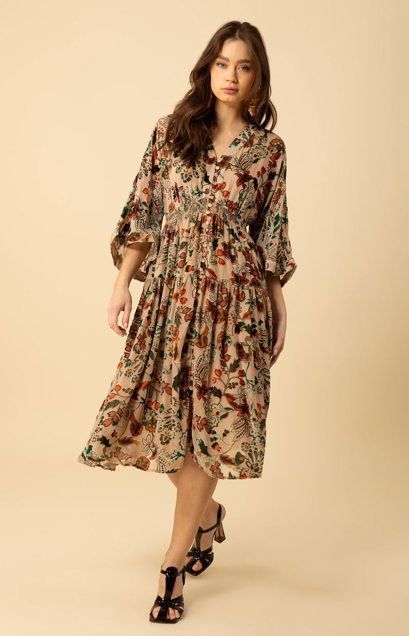 Raven Velvet Burnout Dress Navy / XS by Hale Bob | Exclusive Designer Clothing