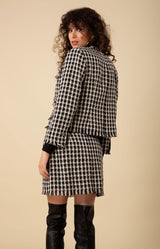 Malani Tweed Jacket, color_black with whit