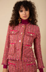 Malani Tweed Jacket, color_coral