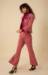 Malani Tweed Jacket, color_coral