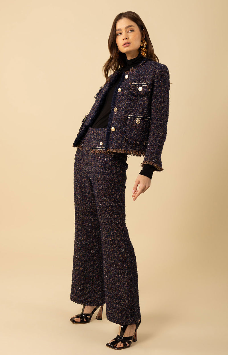 Malani Tweed Jacket, color_navy