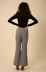 Kaylee Flared Pant, color_black with whit