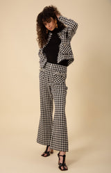 Kaylee Flared Pant, color_black with whit