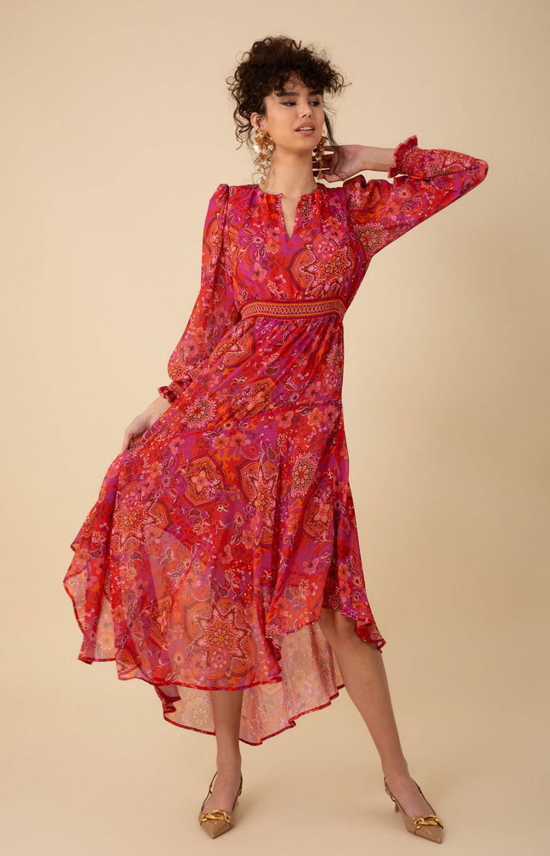 Maia Dress, color_red