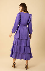 Astrid Solid Tiered Dress, color_periwinkle