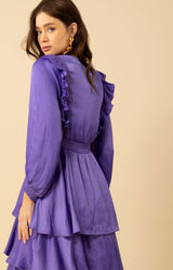 Astrid Solid Tiered Dress, color_periwinkle