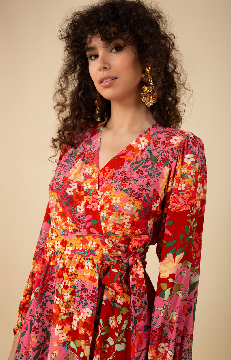 Maren Wrap Dress Pink / XS Maren Wrap Dress Pink / XS