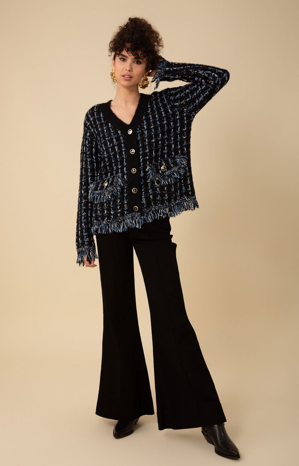 トップス Herlipto Crillon Boucle Cardigan herlipto crillon boucle cardigan