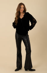 Amanda Velvet Top, color_black