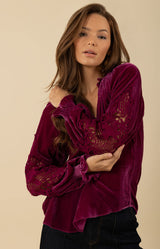 Amanda Velvet Top, color_violet