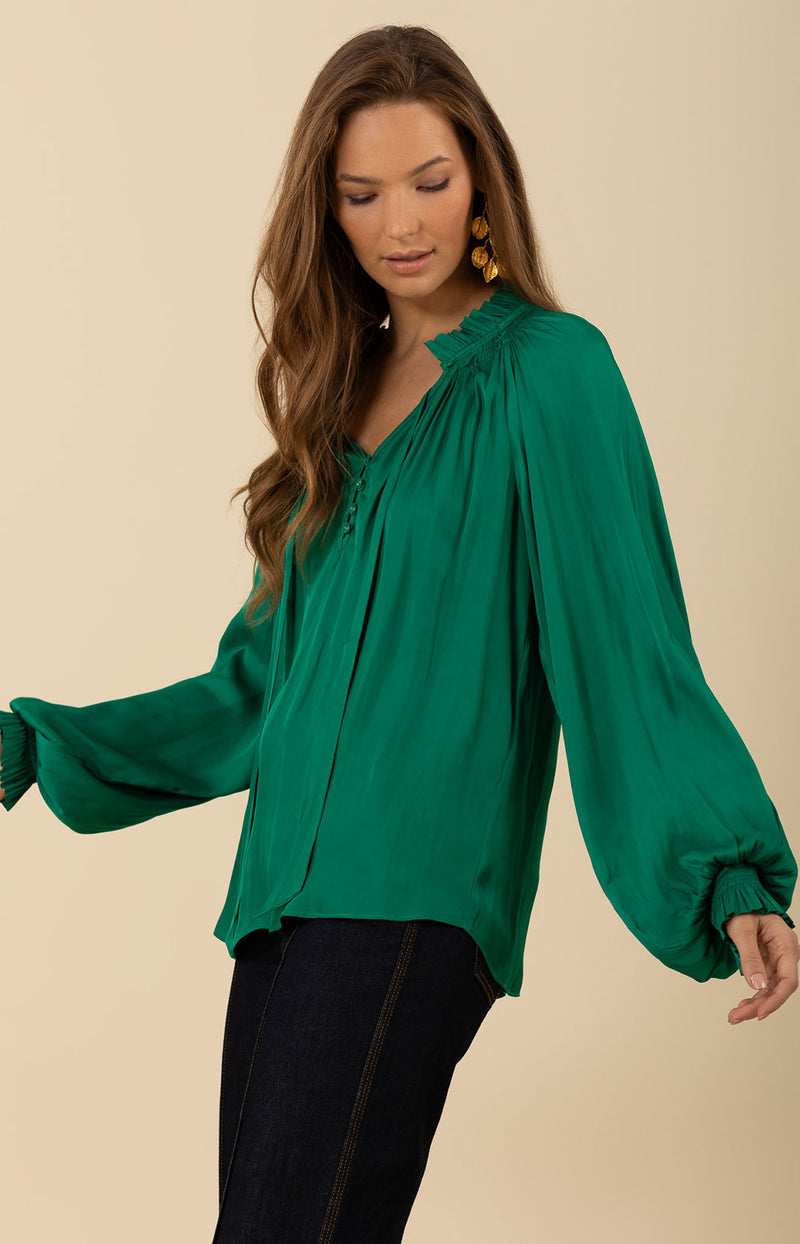 Sarai Solid Top, color_emerald