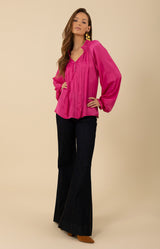 Sarai Solid Top, color_fuchsia