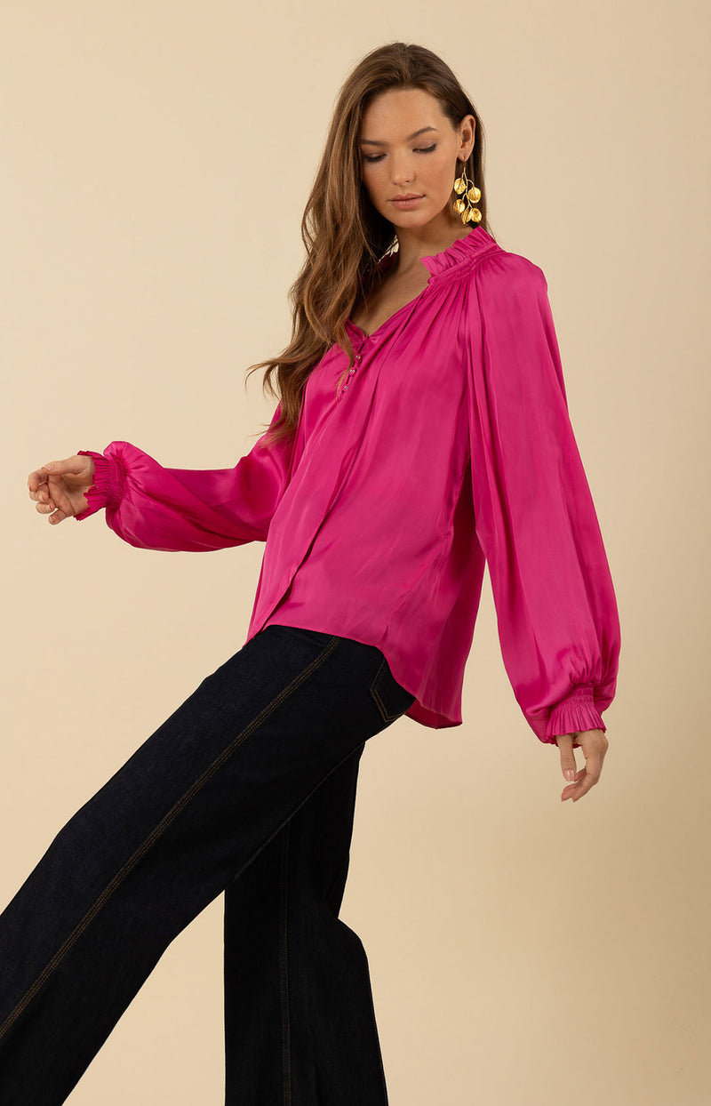 Sarai Solid Top, color_fuchsia