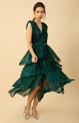 Adelina Dress, color_emerald