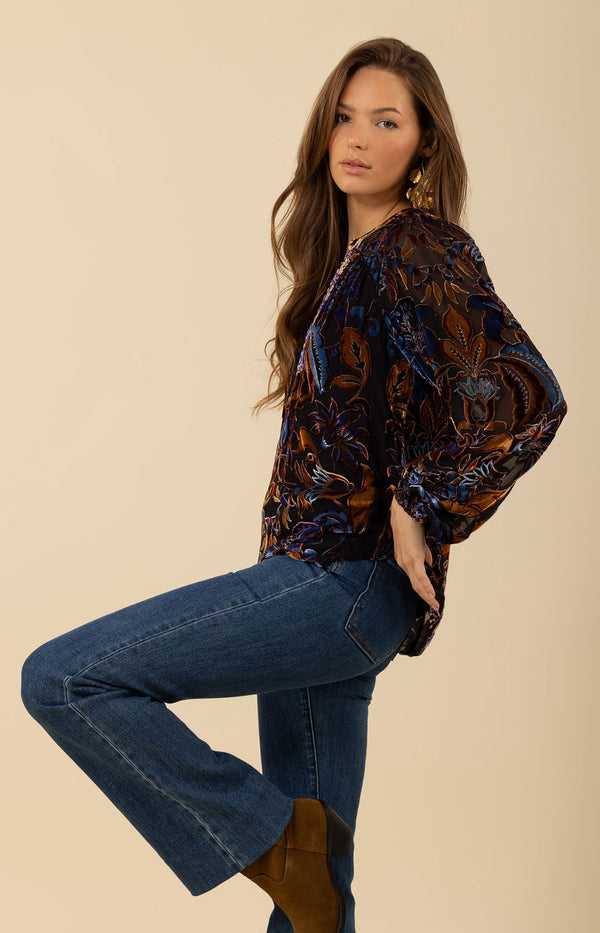 Danielle Velvet Burnout Top