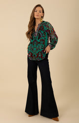 Danielle Velvet Burnout Top