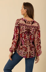 Danielle Velvet Burnout Top