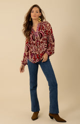 Danielle Velvet Burnout Top