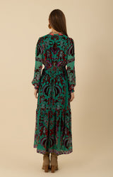 Alexa Velvet Burnout Maxi Dress, color_emerald