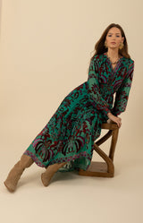 Alexa Velvet Burnout Maxi Dress, color_emerald