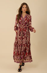 Alexa Velvet Burnout Maxi Dress, color_pink