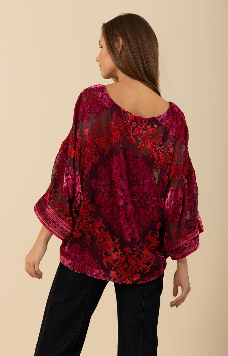 Briar Velvet Burnout Top, color_fuchsia