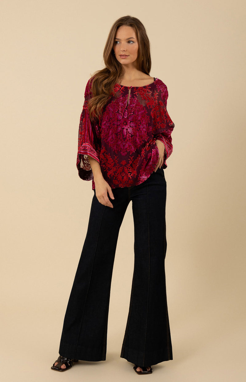 Briar Velvet Burnout Top, color_fuchsia